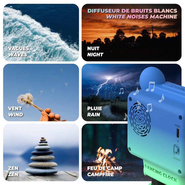 DANCING CLOCK BLUE - MOB