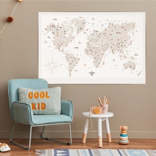 POSTER CARTE DU MONDE- LES PETITES DATES