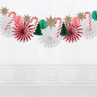 GIANT HONEYCOMB GARLAND XMAS - MERI MERI