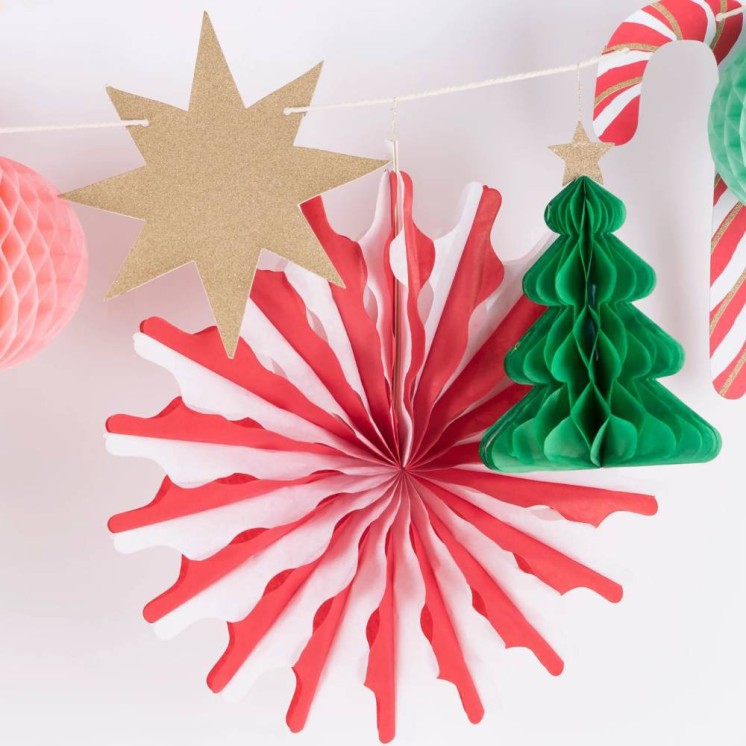GIANT HONEYCOMB GARLAND XMAS - MERI MERI