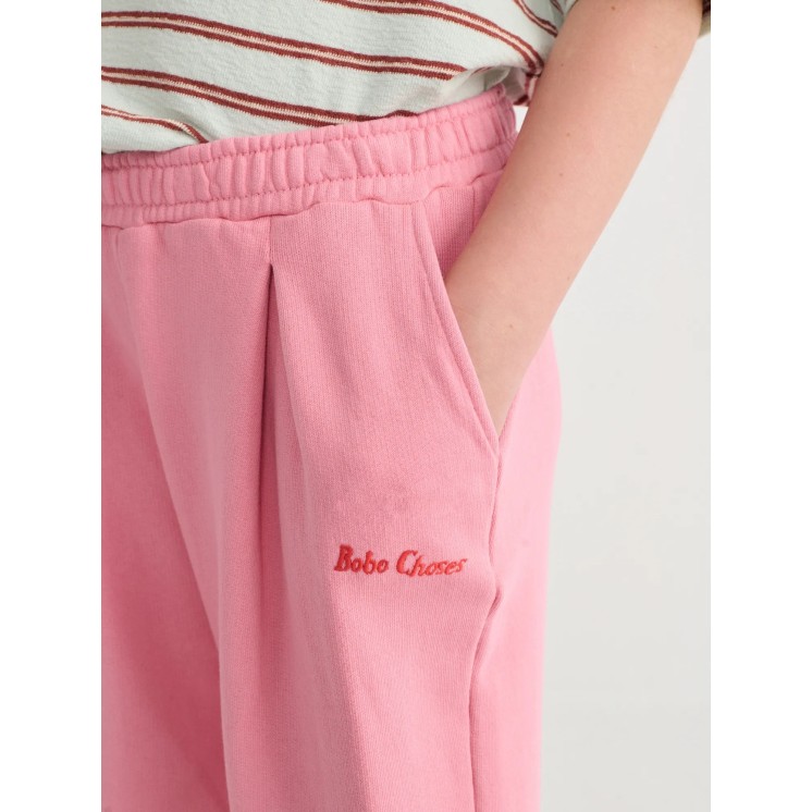 PINK STRAIGHT JOGGING PANTS - BOBO CHOSES