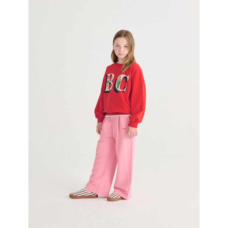 PINK STRAIGHT JOGGING PANTS - BOBO CHOSES