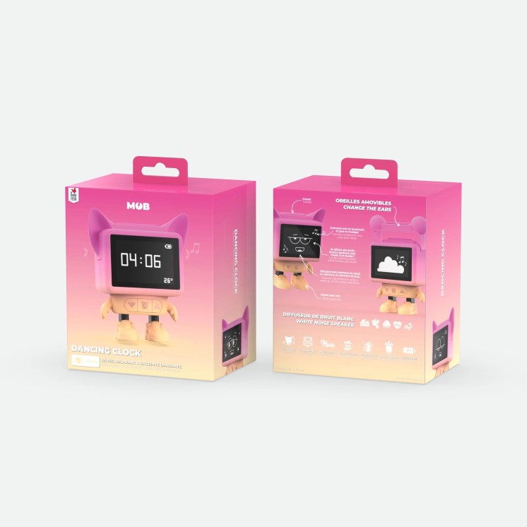 DANCING CLOCK PINK- MOB