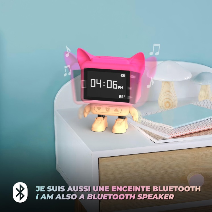 DANCING CLOCK PINK- MOB