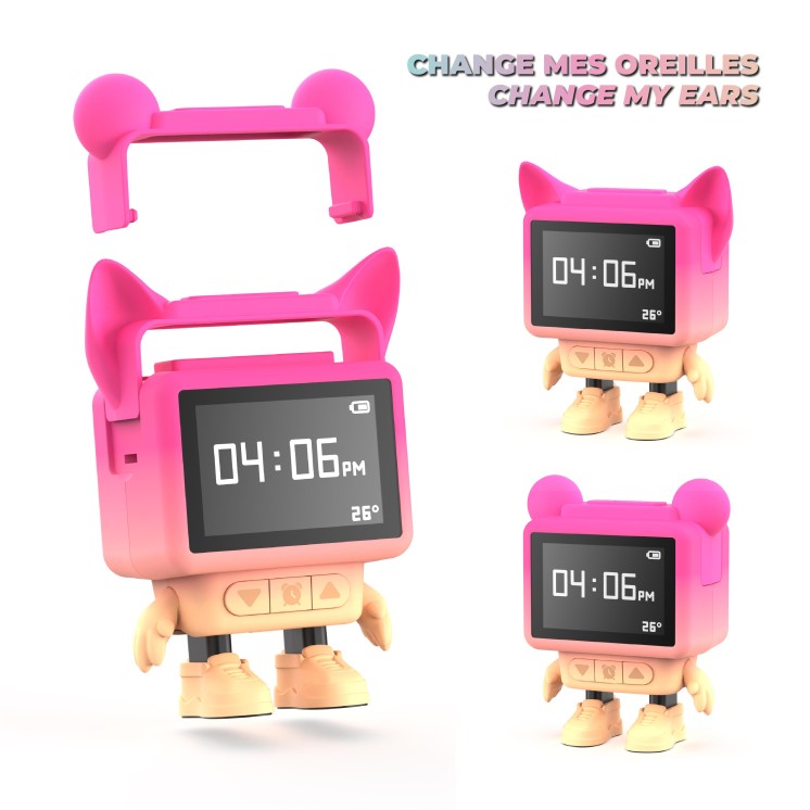 DANCING CLOCK PINK- MOB