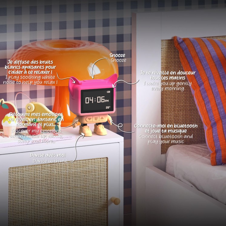 DANCING CLOCK PINK- MOB