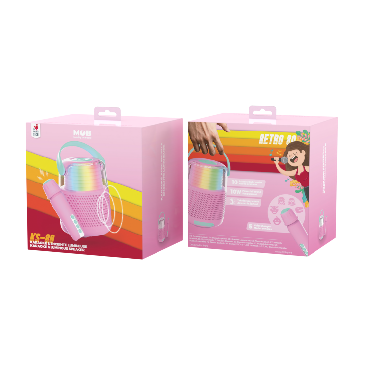 ENCEINTE RETRO KS-80 ROSE - MOB