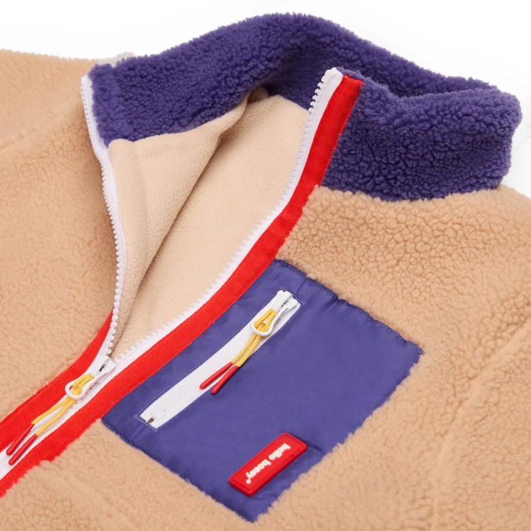 VESTE POLAIRE PLUM BEIGE - HELLO HOSSY