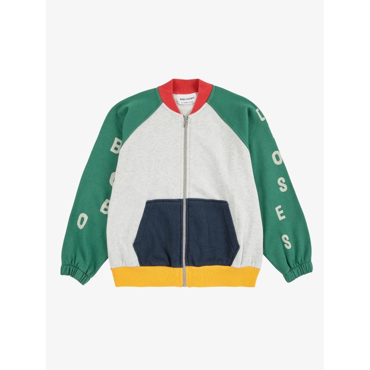 SWEAT ZIPPE COLOR BLOCK - BOBO CHOSES