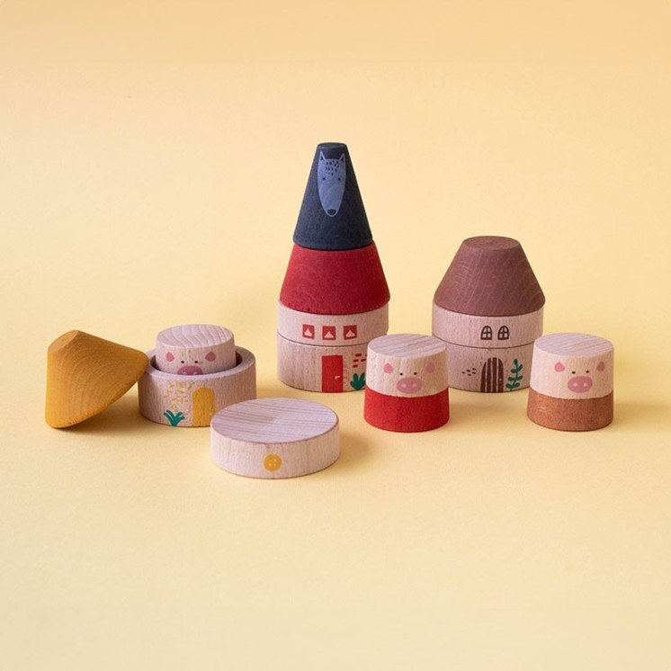 My Three Little Pigs – Jeu en bois pour enfants | LittleSimone.fr