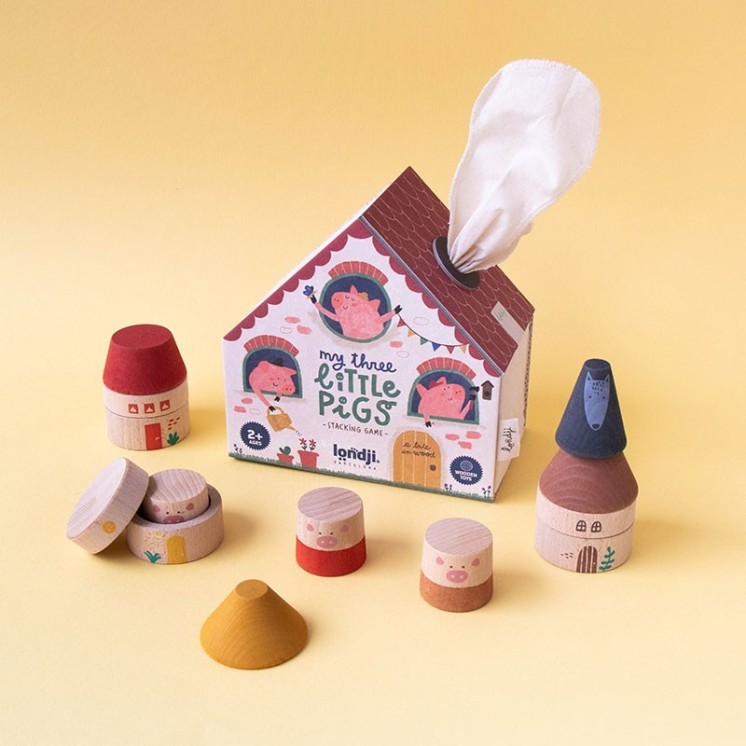 My Three Little Pigs – Jeu en bois pour enfants | LittleSimone.fr