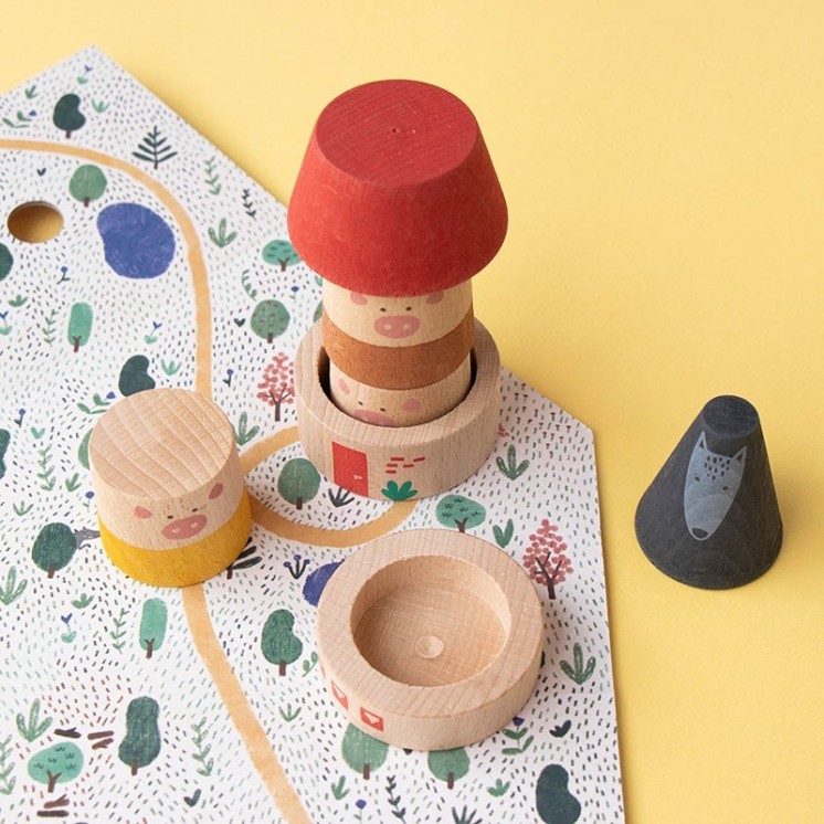 My Three Little Pigs – Jeu en bois pour enfants | LittleSimone.fr
