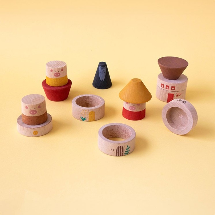 My Three Little Pigs – Jeu en bois pour enfants | LittleSimone.fr