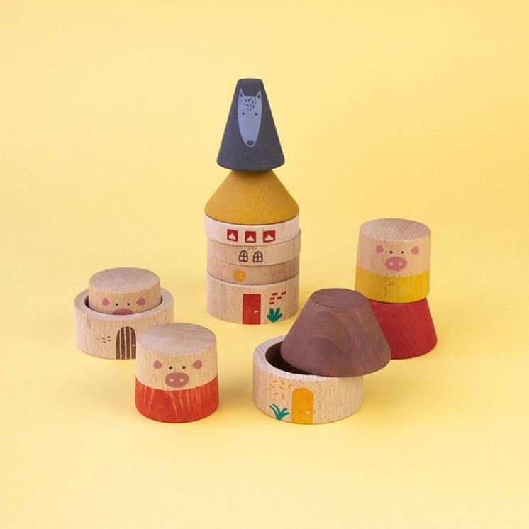 My Three Little Pigs – Jeu en bois pour enfants | LittleSimone.fr